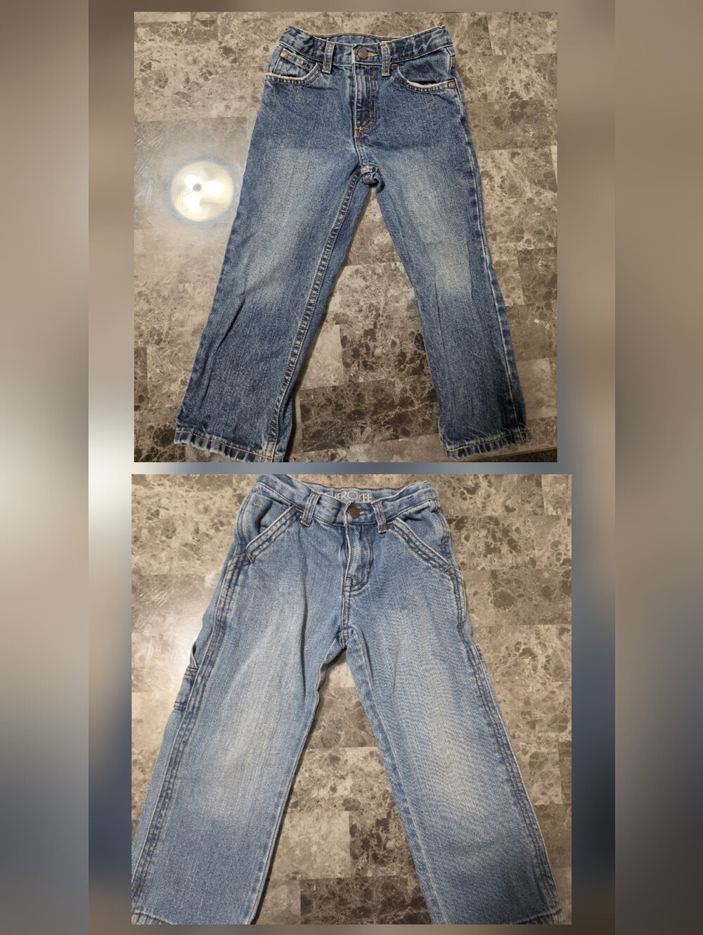 2 Pairs 4T Light Wash Boys Jeans ARIZONA, CHEROKEE